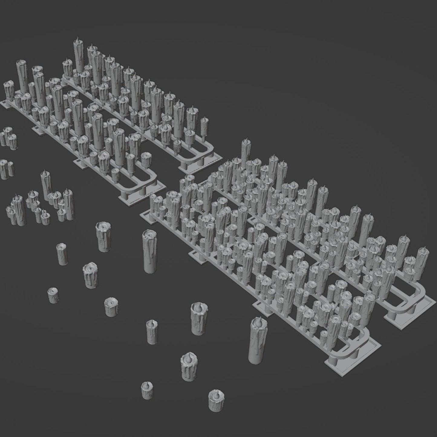 Chandelles de cire sur rack à détacher (Pack de 100 chandelles)