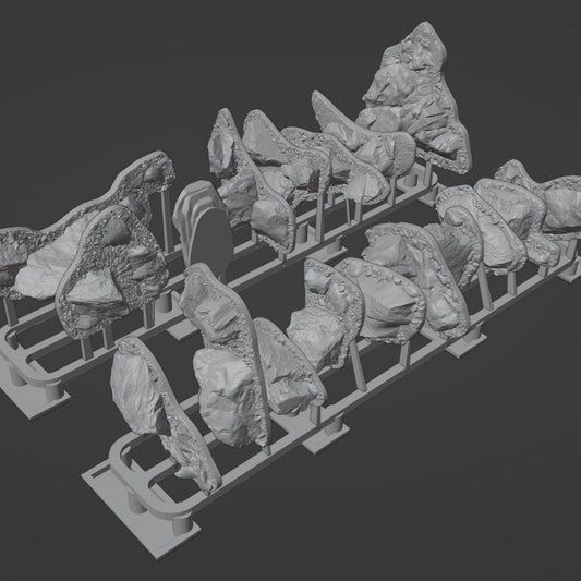 Rochers sur rack à détacher (Pack de 18 rochers)